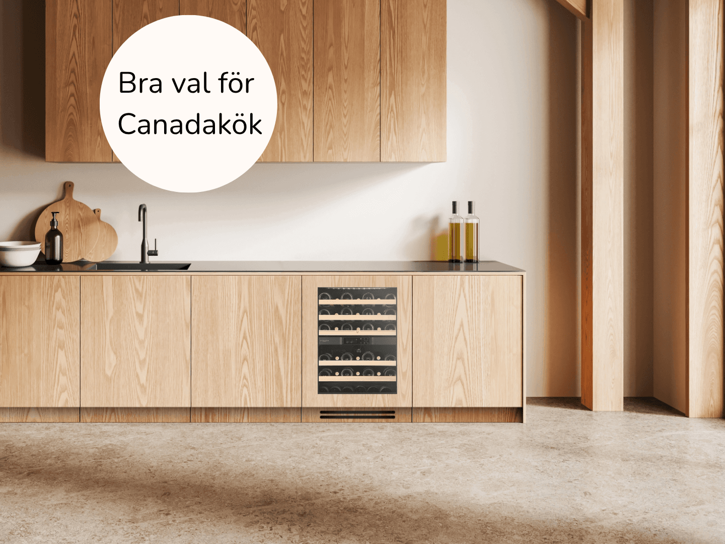 Integrerade vinkylar för underbänk