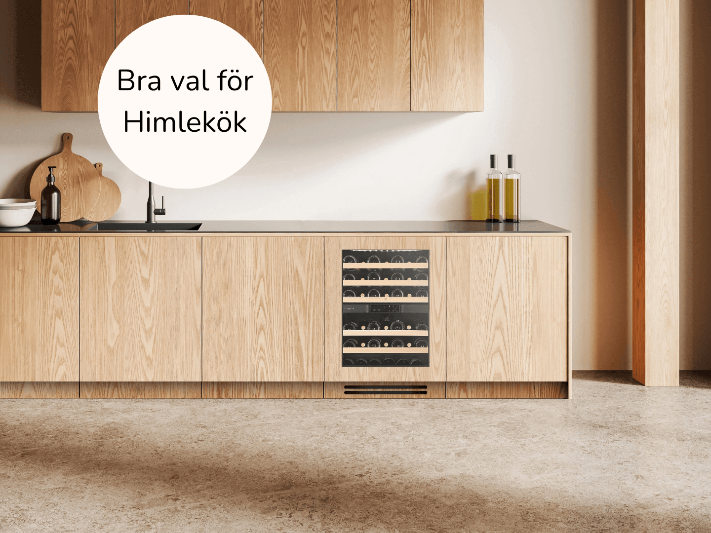 Integrerade vinkylar för underbänk