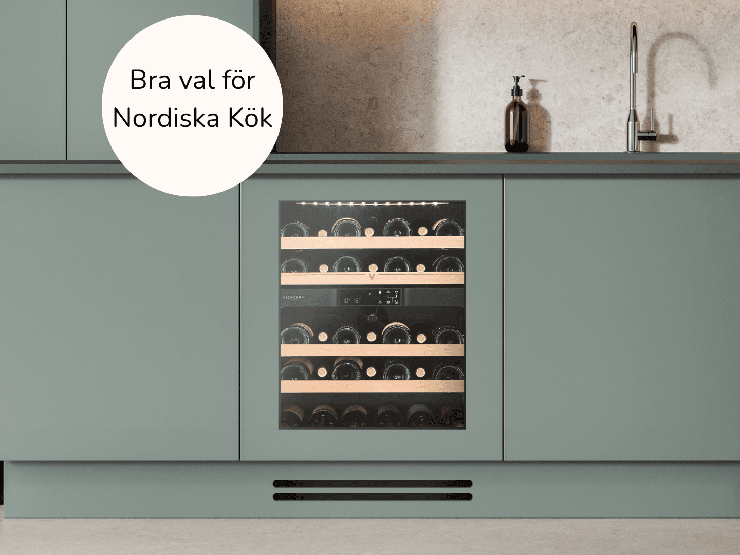 Integrerade vinkylar för underbänk